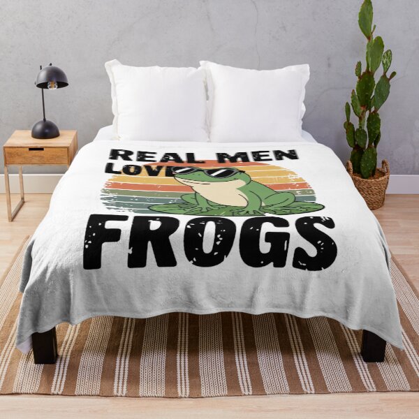 Item preview, Real Men Love Frogs - Vintage Retro Style designed and sold by ARTReMi.