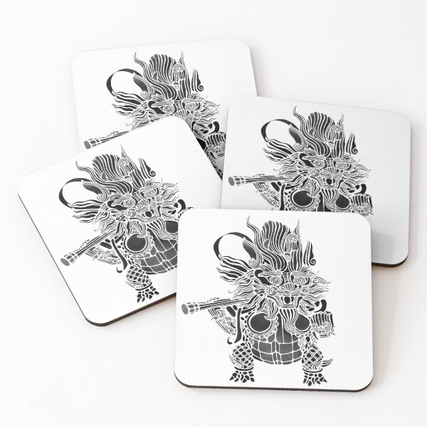Item preview, Ya Zi Chinese Dragon Ink Sticker | Asian Mythology and Folklore Art | Nine Sons of the Dragon (Warrior Guardian) designed and sold by mythkinstudios.