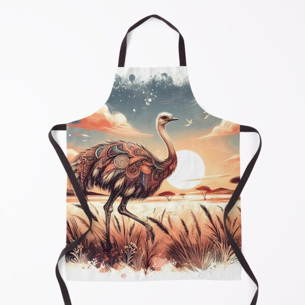 Item preview, Patterns of the Savanna Grassland Ostrich designed and sold by BreezyDawnDesigns.