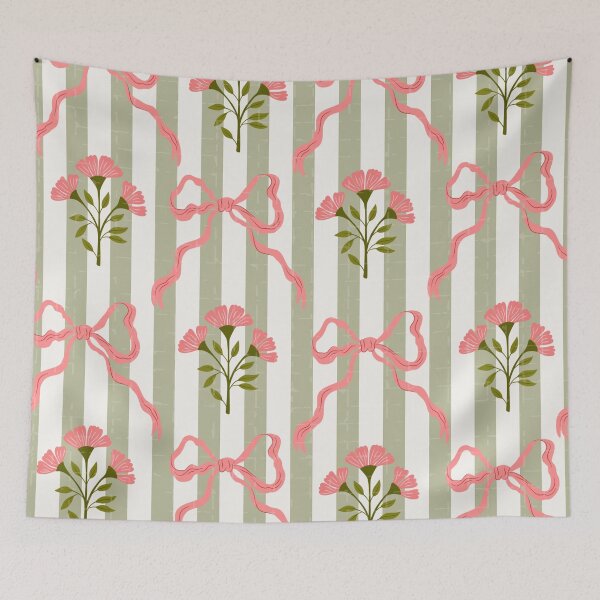 Item preview, Granny's Cottage Striped Bow designed and sold by RachelRebel.