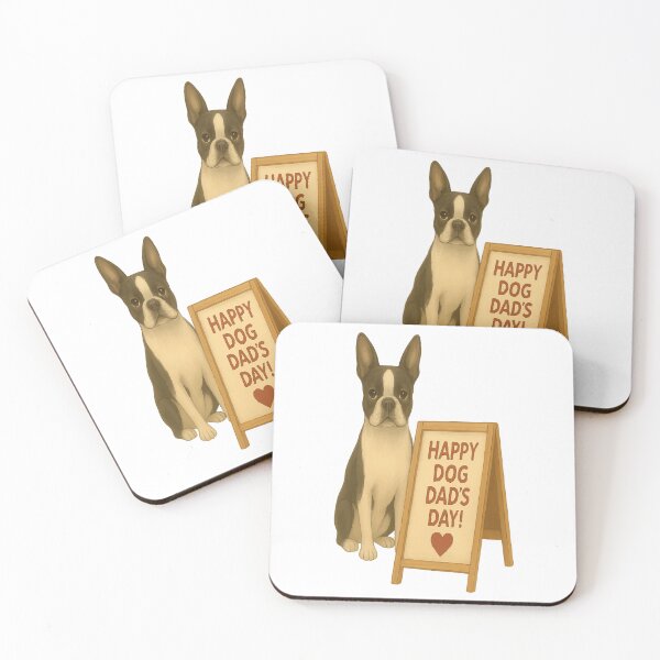 Item preview, Boston Terrier Cheers for Dog Dads! designed and sold by AbstractAnom.