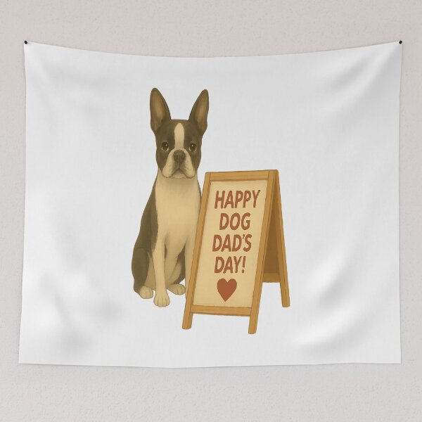 Item preview, Boston Terrier Cheers for Dog Dads! designed and sold by AbstractAnom.