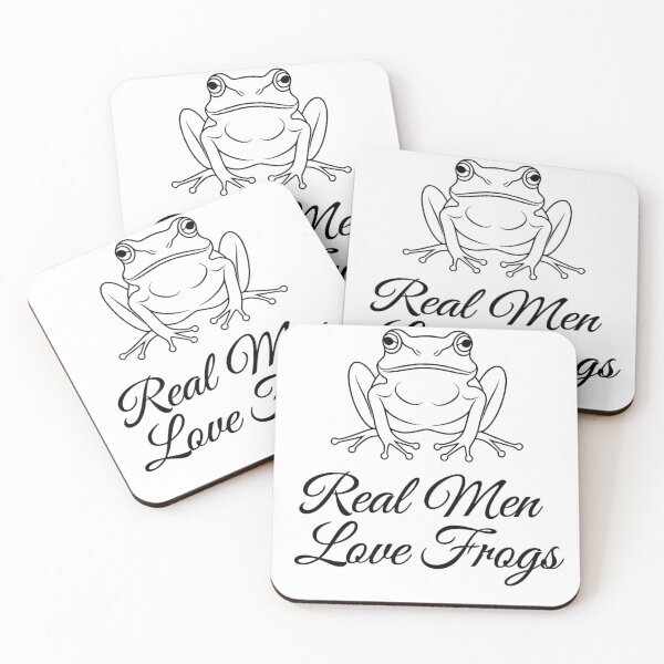 Item preview, Real Men Love Frogs - Minimal Line Art designed and sold by ARTReMi.