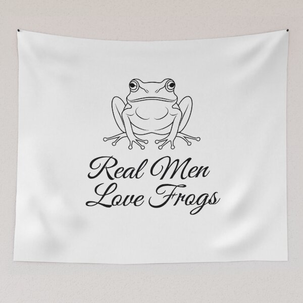 Item preview, Real Men Love Frogs - Minimal Line Art designed and sold by ARTReMi.