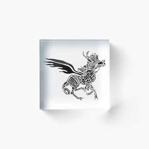 Item preview, Kirin/Qilin (Chinese Unicorn) Ink Sticker | Chinese Mythology and Folklore Art | Mythical and Legendary Creatures designed and sold by mythkinstudios.