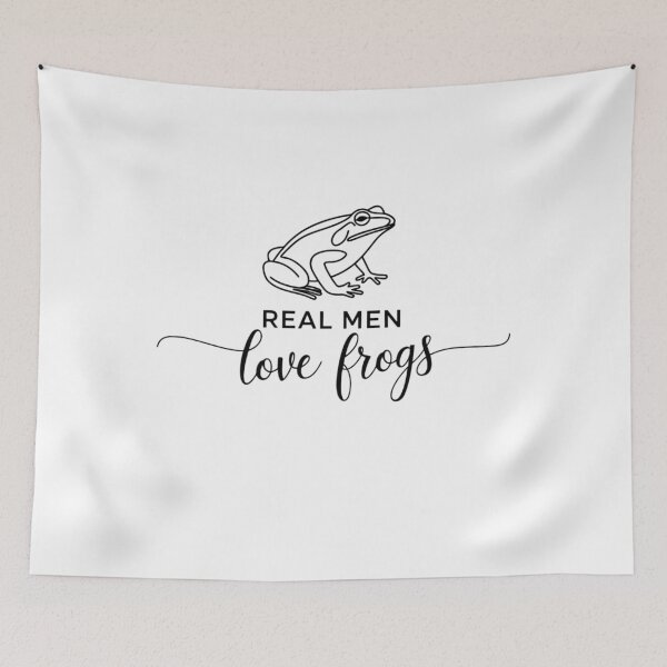 Item preview, Real Men Love Frogs - Minimal Line Art designed and sold by ARTReMi.