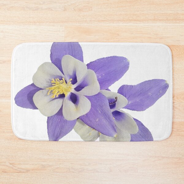 Item preview, blue columbine flower on a white background designed and sold by Lizzilzil.