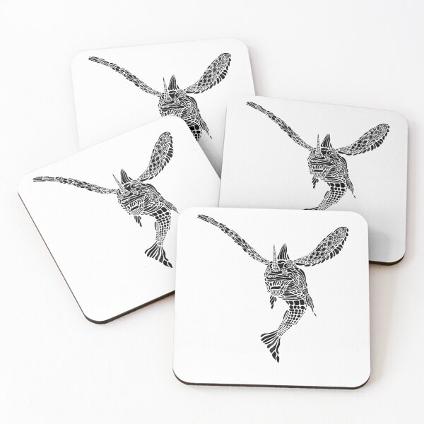Item preview, Hua Fish (Hua Yu) Ink Sticker | Chinese Mythology and Folklore Art | Mythical and Legendary Creatures designed and sold by mythkinstudios.