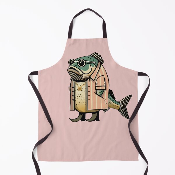 Item preview, Funny Fish T-Shirt for Men – Quirky Fisherman Gift, Striped Jacket Fish Tee for Dad, Father’s Day or Birthday designed and sold by krisevansart.