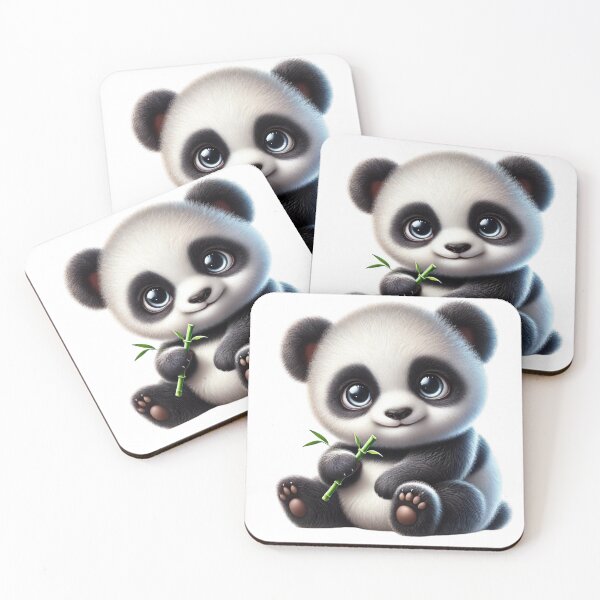 Item preview, Baby Panda with Bamboo – Cute & Charming Illustration designed and sold by FusiTink.