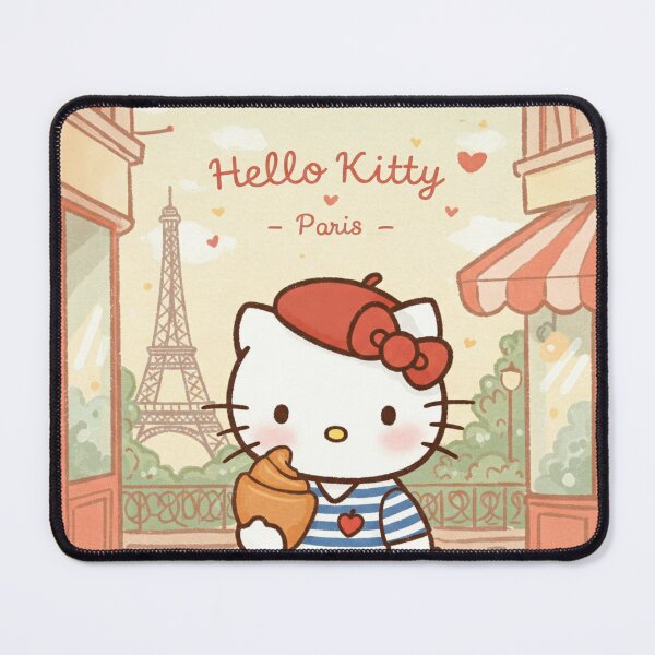 Item preview, Hello Kitty in Paris Beret and croissant designed and sold by PYXOO.