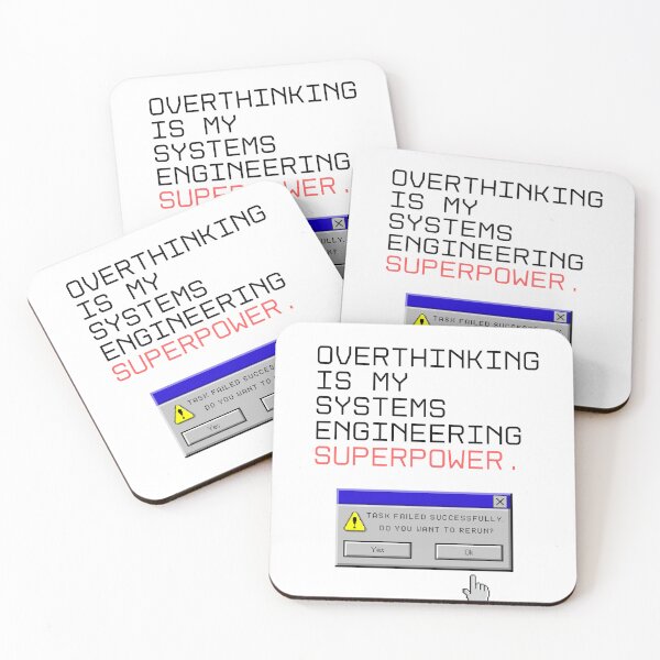 Item preview, Overthinking Is My System Engineering Superpower Funny Retro Tech designed and sold by ElixirCraft.