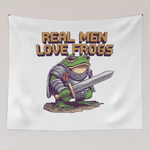 Item preview, Real Men Love Frogs - Frog humor designed and sold by ARTReMi.