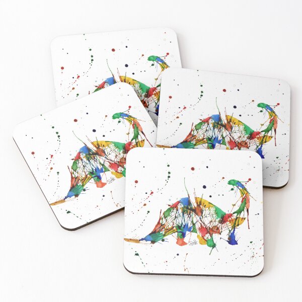 Item preview, Rainbow Splatter Diplodocus designed and sold by MenagerieMayhem.