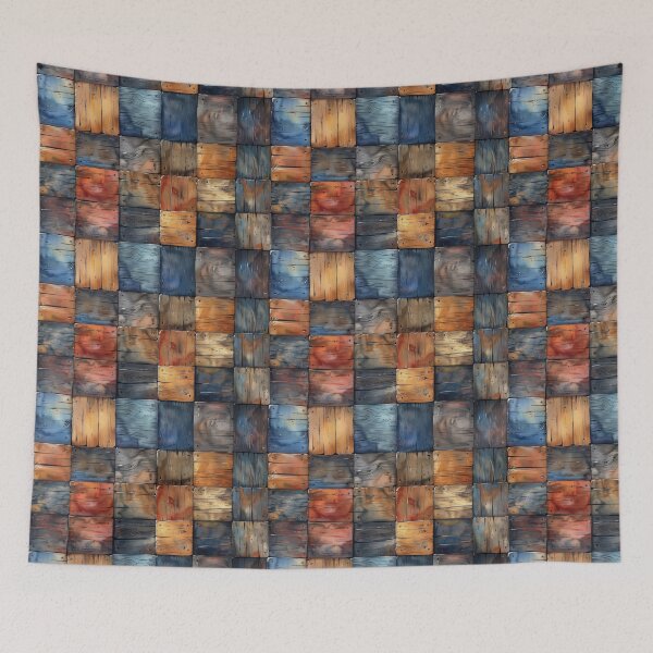 Item preview, Rustic Patchwork Wood Planks designed and sold by NTGUILTY.