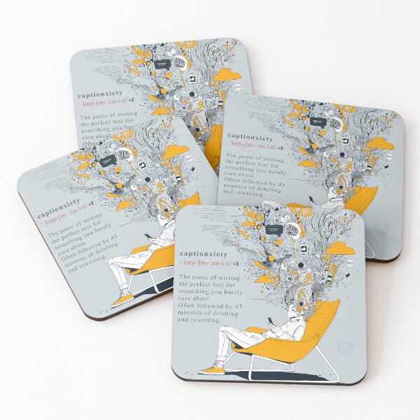 Item preview, Captionxiety – Overthinking, One Post at a Time designed and sold by Bearabilia.
