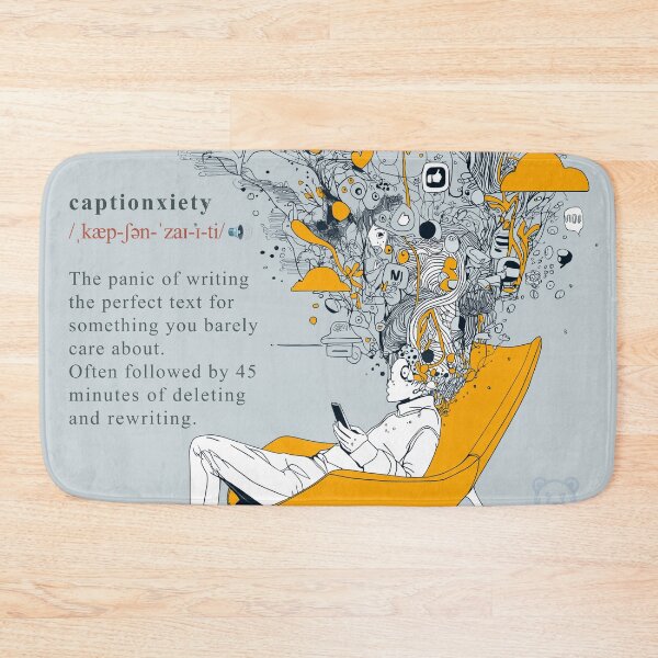 Item preview, Captionxiety – Overthinking, One Post at a Time designed and sold by Bearabilia.