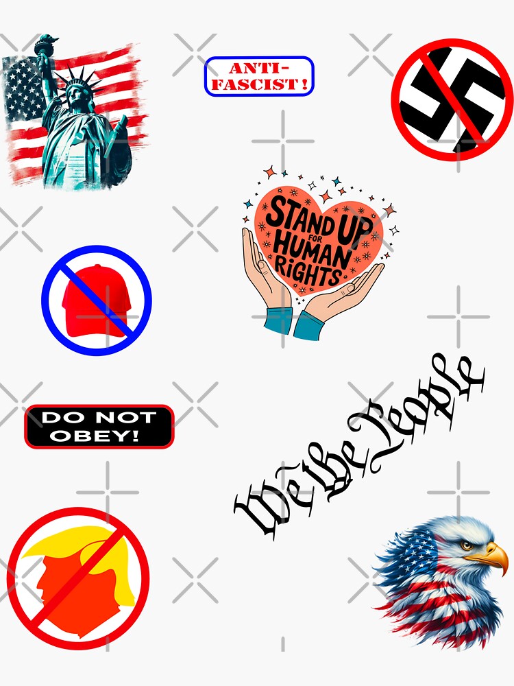 Thumbnail 3 of 3, Sticker, Political Voice Patriotic Resistance Sticker Pack designed and sold by EthosWear.