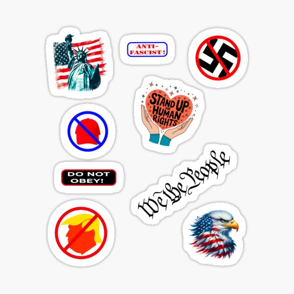 Political Voice Patriotic Resistance Sticker Pack Sticker