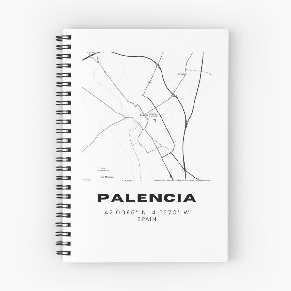 Item preview, Palencia Map Print – Modern Minimalist Black & White Wall Art designed and sold by RM-Journey.