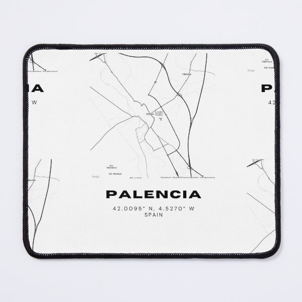 Item preview, Palencia Map Print – Modern Minimalist Black & White Wall Art designed and sold by RM-Journey.