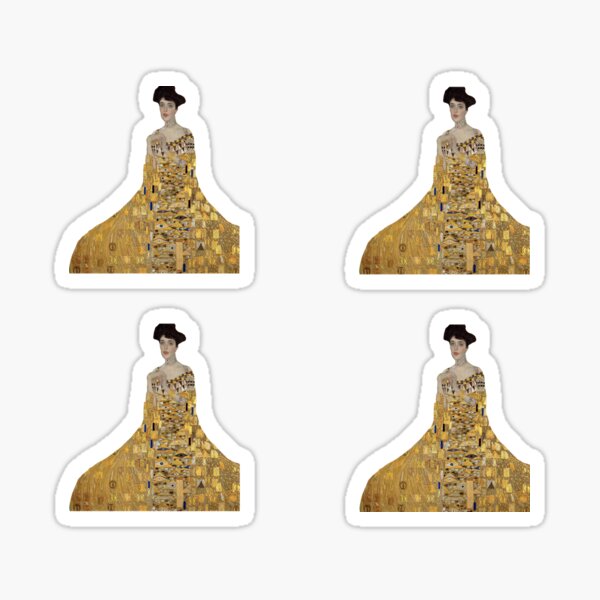 Aperçu de l'œuvre Coffret Adèle Klimt – Hommage artistique de 4 pièces à la muse emblématique de Gustav Klimt – Adèle Bloch-Bauer créée et vendue par EmeraldeaArt.