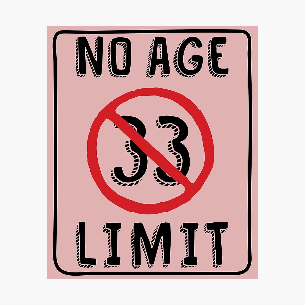 Poster Cadeaux D Anniversaire Sans Limite D Age 33e B Day Drole Pour 33 Ans Par Memwear Redbubble