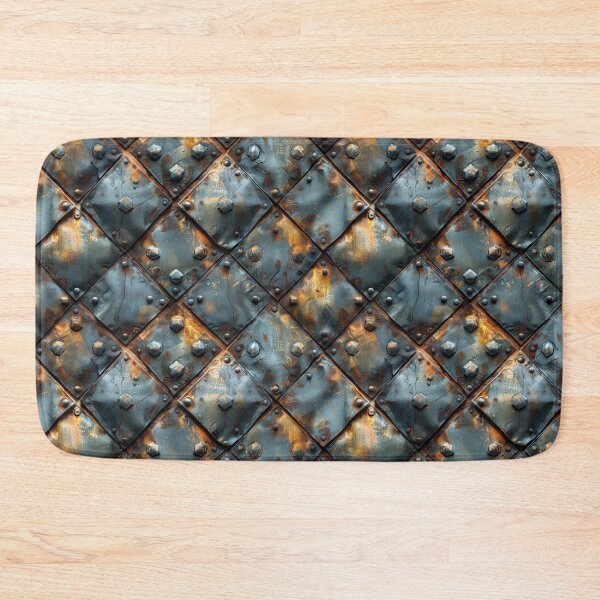 Item preview, Aged Riveted Metal Diamond Plates designed and sold by NTGUILTY.