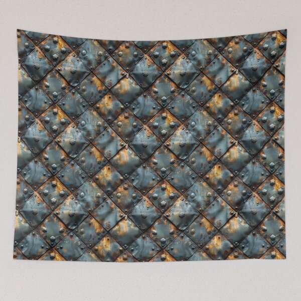 Item preview, Aged Riveted Metal Diamond Plates designed and sold by NTGUILTY.