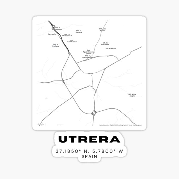 Item preview, Utrera City Map – Minimalist Andalusian Wall Print designed and sold by RM-Journey.