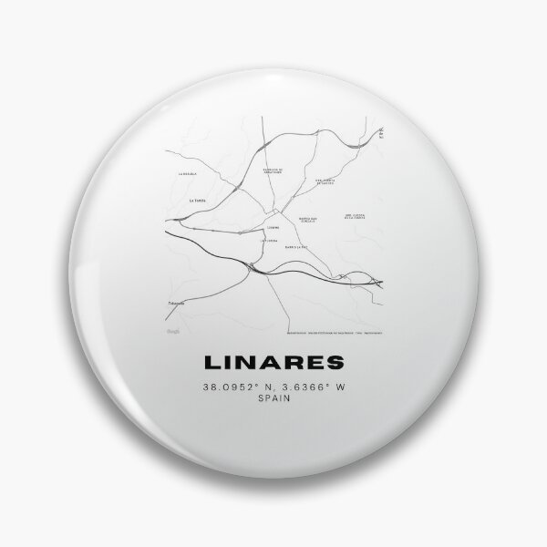 Item preview, Linares Minimalist Map – Black & White Urban Art designed and sold by RM-Journey.