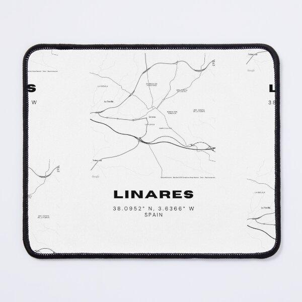 Item preview, Linares Minimalist Map – Black & White Urban Art designed and sold by RM-Journey.