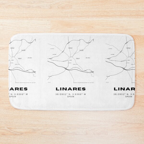 Item preview, Linares Minimalist Map – Black & White Urban Art designed and sold by RM-Journey.