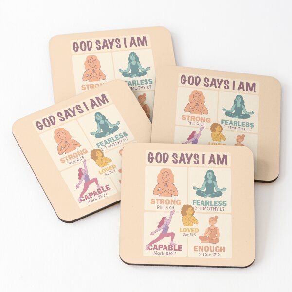 Item preview, Christian Woman Yoga Meditation Affirmations God Says I Am designed and sold by Maljonic.