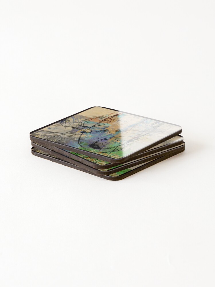 Thumbnail 4 of 5, Coasters (Set of 4), Splashes Abstract designed and sold by ViaARTfactory.