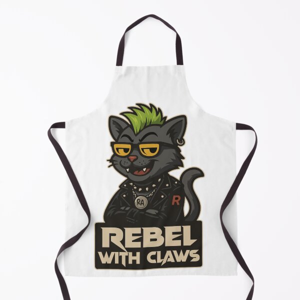 Item preview, Rebel With Claws – Punk Cat Sticker for Funny Cat Lovers designed and sold by Rebel Animal.