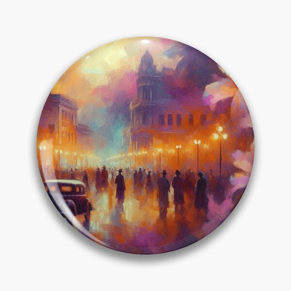Item preview, Luanda City at 9PM – Abstract AI Nightscape with Vibrant Colors and Floral Elements for Clothing & Accessories designed and sold by knalpot-design.