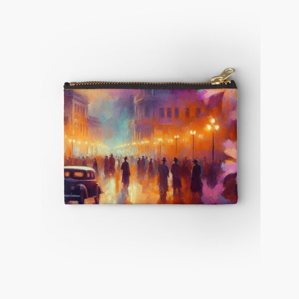 Item preview, Luanda City at 9PM – Abstract AI Nightscape with Vibrant Colors and Floral Elements for Clothing & Accessories designed and sold by knalpot-design.