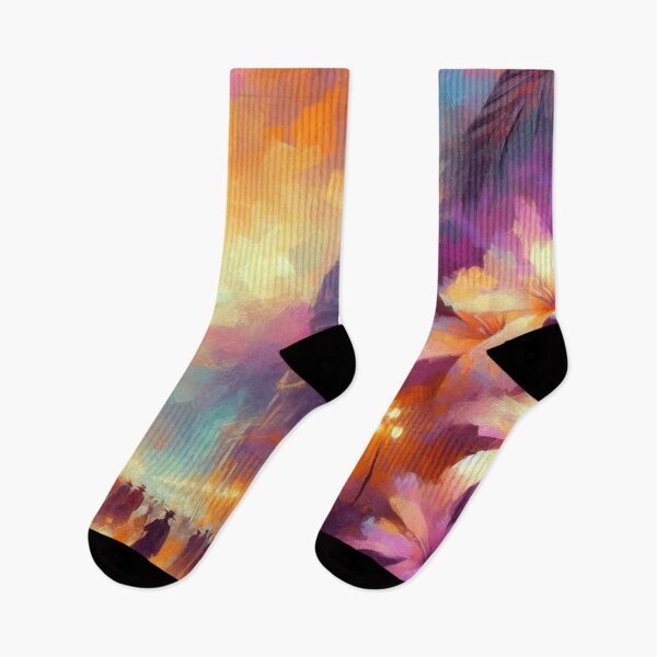 Item preview, Luanda City at 9PM – Abstract AI Nightscape with Vibrant Colors and Floral Elements for Clothing & Accessories designed and sold by knalpot-design.