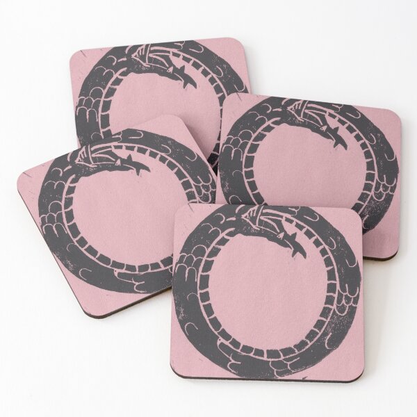 Item preview, ouroboros block print designed and sold by Kayla Huter.