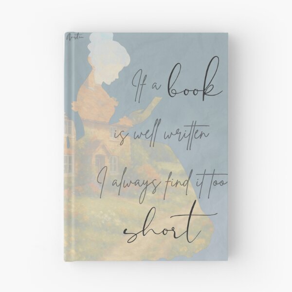 Item preview, "If a book is well written I always find it too short" - Jane Austen Quote (Blue) designed and sold by LunaMirage.