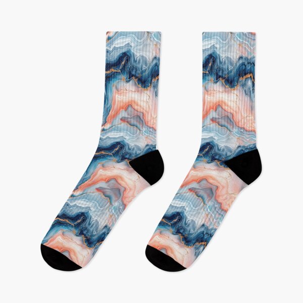 Item preview, Swirling Blue Coral Gold Abstract designed and sold by NTGUILTY.
