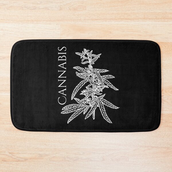 Item preview, Cannabis Plant White Drawing Design designed and sold by EarthArtDesigns.