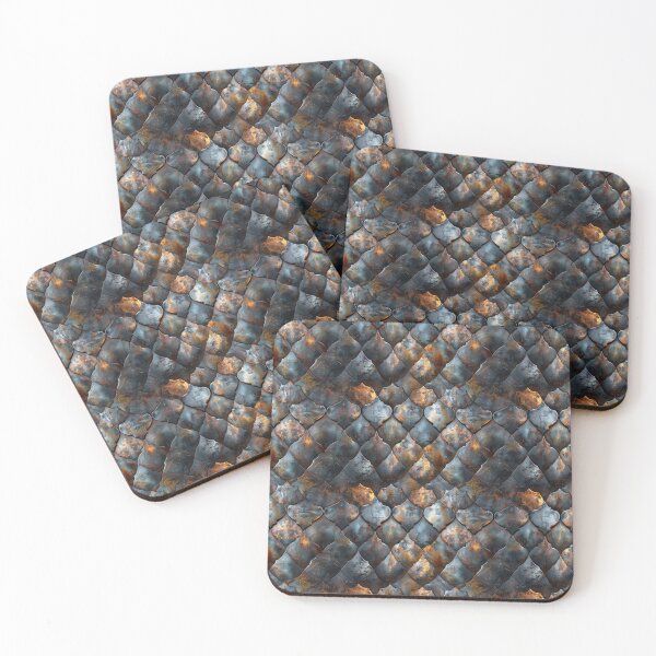 Item preview, Rusty Overlapping Metal Scales designed and sold by NTGUILTY.