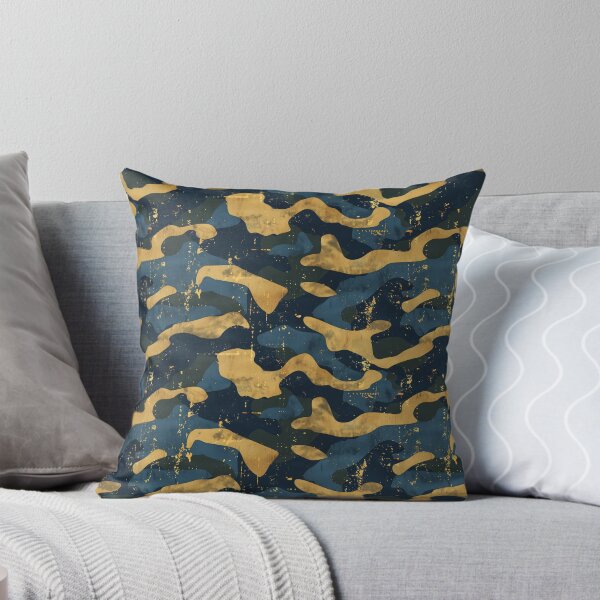 Item preview, Weathered Blue Gold Grunge Camouflage designed and sold by NTGUILTY.