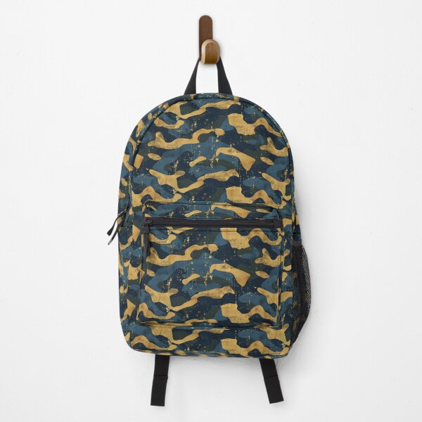 Item preview, Weathered Blue Gold Grunge Camouflage designed and sold by NTGUILTY.