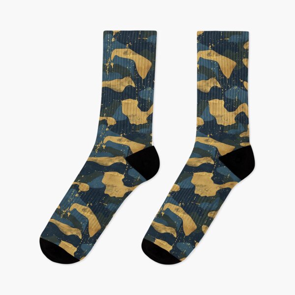 Item preview, Weathered Blue Gold Grunge Camouflage designed and sold by NTGUILTY.