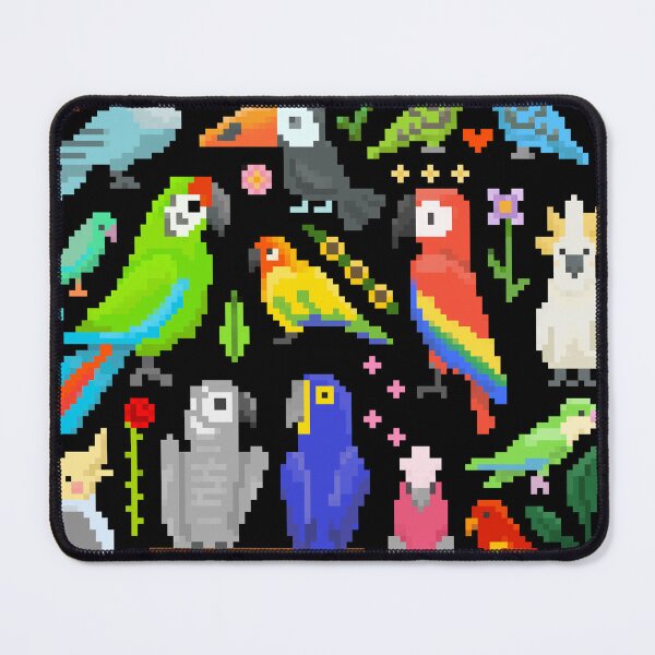 Item preview, Tropical Birds and Parrots in Pixel Art  designed and sold by narwhalwall.