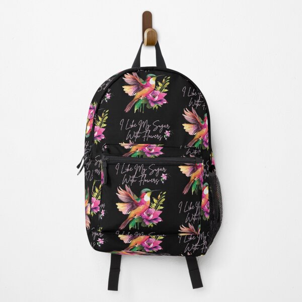 Item preview, I Like My Sugar With Flowers Hummingbird Colorful Design designed and sold by EarthArtDesigns.