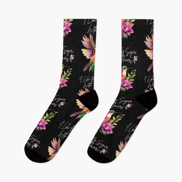 Item preview, I Like My Sugar With Flowers Hummingbird Colorful Design designed and sold by EarthArtDesigns.